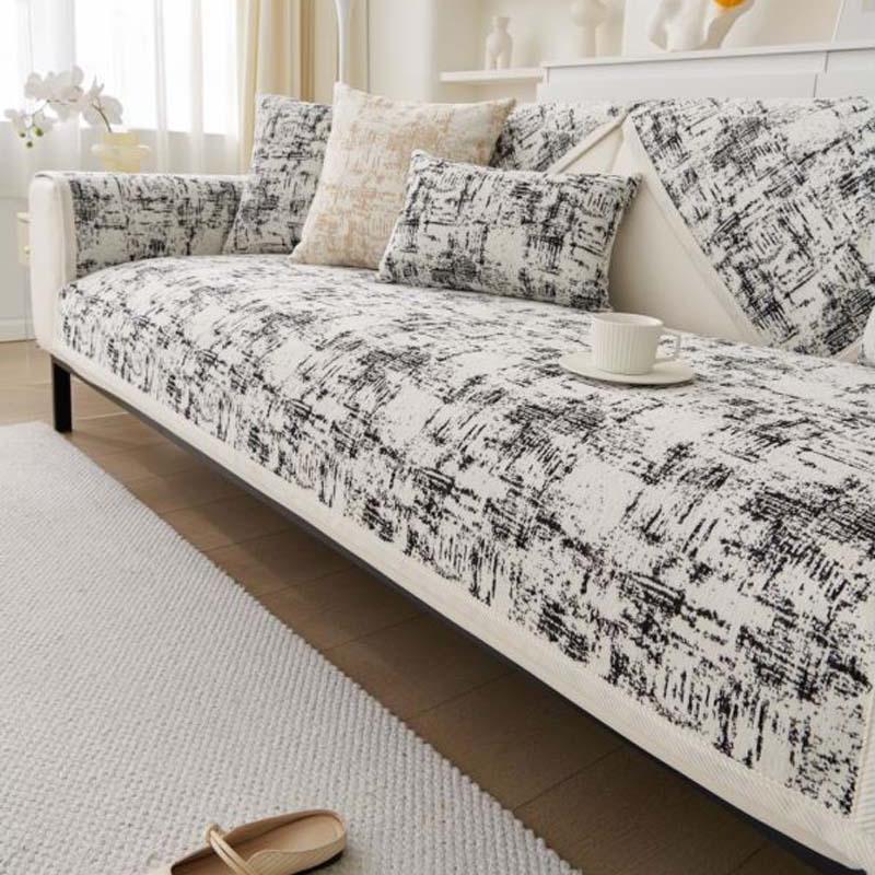 Luxury Soft Chenille Sofa Towel Univesal Anti-slip Sofa Cover for Living Room L-shaped Sectional Couch Cover, not a whole set