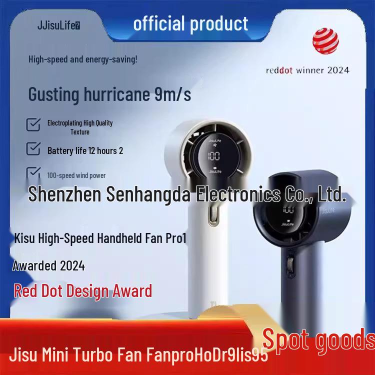 Jisu Pro1S Ultra-Fast Rechargeable Handheld Fan [100 Speeds] - Long-Lasting, Portable, Compact Electric Fan PRO1 Blue