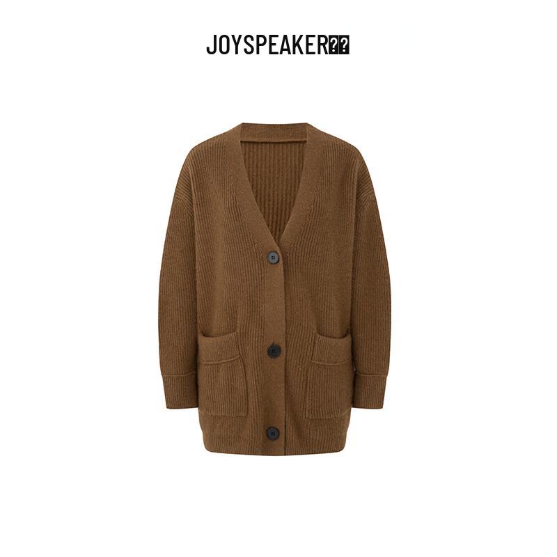 JOY SPEAKER Women's Relaxed Fit V-Neck Thick Knit Cardigan