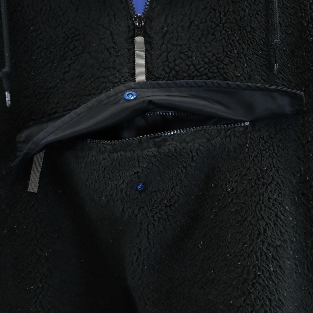 Xlarge Bunda z boa fleecu na poloviční zip M černá pulovr Pánská Použitá