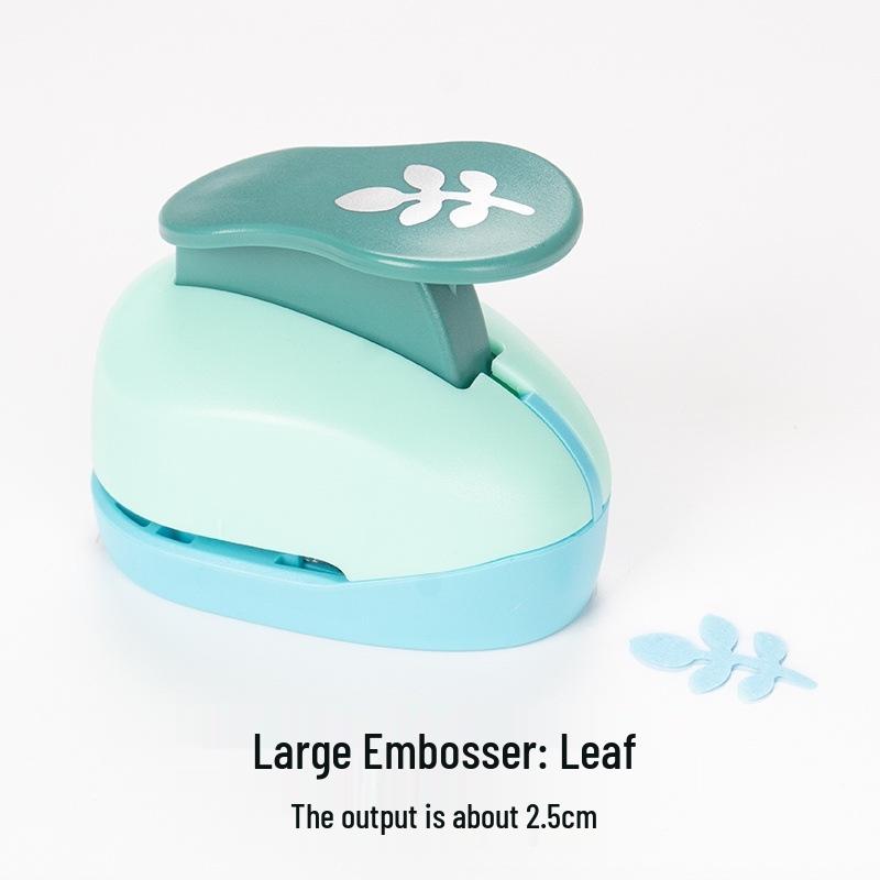 Large Flower Petal Four-Leaf Clover Children's DIY Embosser Machine - Student Journal Punch Tool