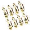 B0KB Set Of 10pcs Elegant Brasses Hardware Fittings Kitchen Club Railings For Securing Glass Panel On Wine Rack And Shelves