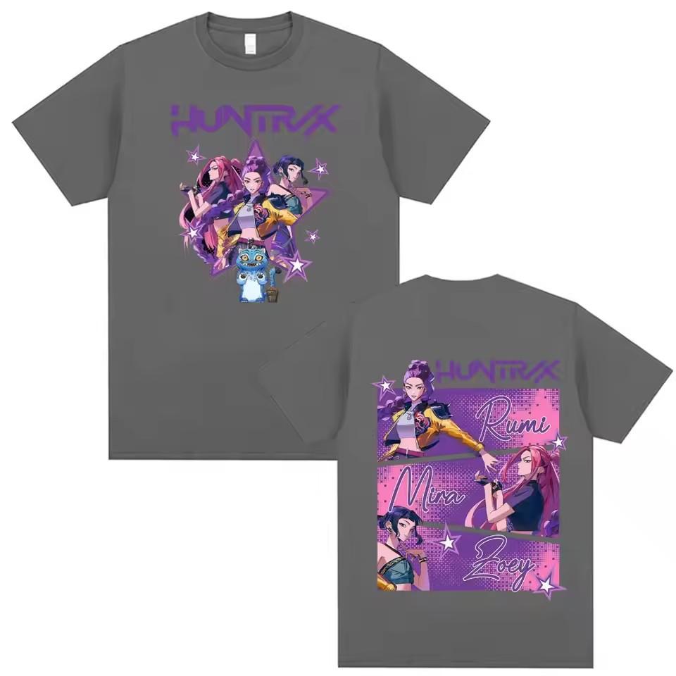 K-pop Saja Boys Demon Hunters Film Graphic Women's T Shirt Harajuku Fashion Short Sleeve T-shirts Summer Cotton Tops Tee Shirt