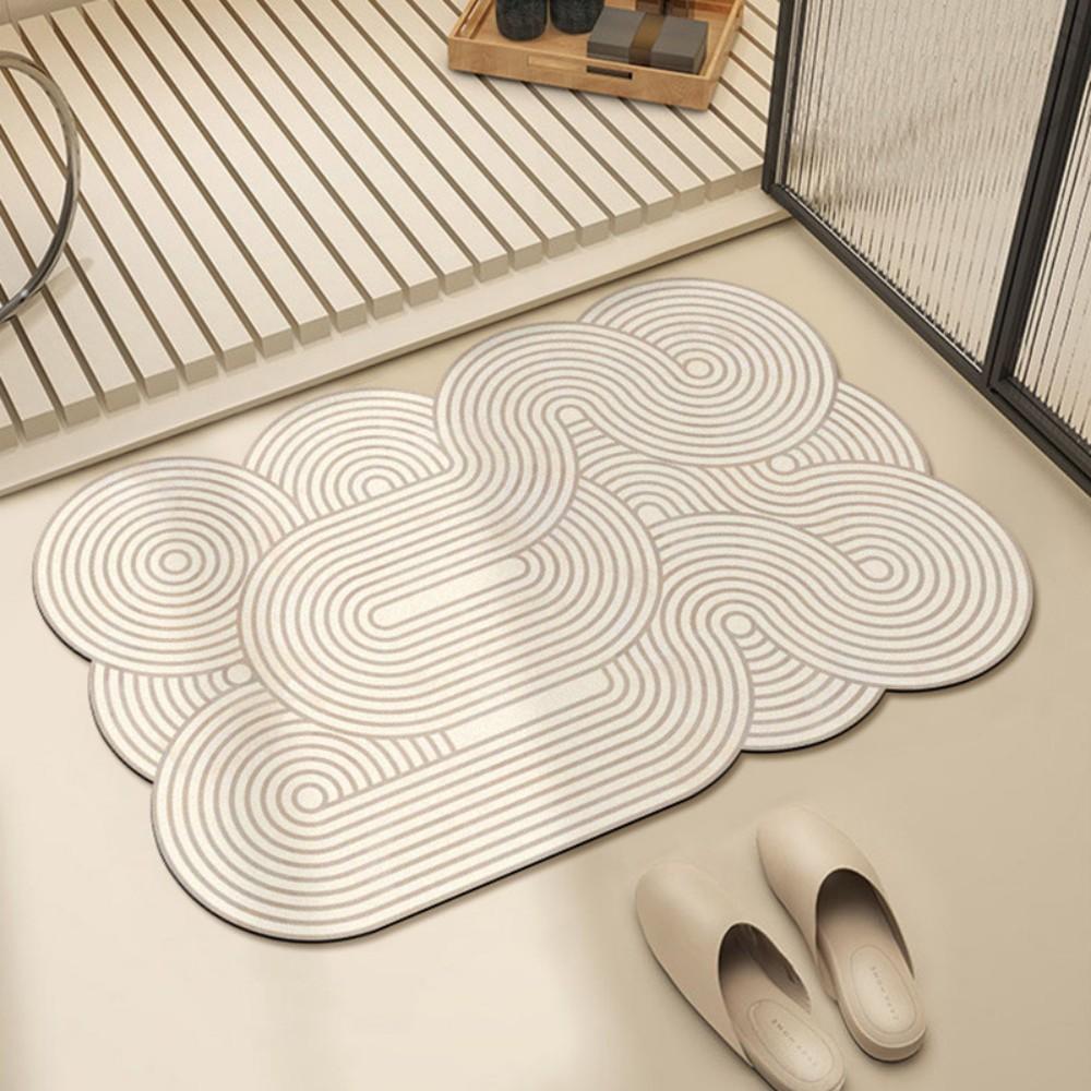 

Коврик для ванной с узором из нерегулярных линий, быстросохнущий, противоскользящий, устойчивый к пятнам, придверный коврик для прихожей, аксессуары для домашнего декора 40X60CM1.3X2FT