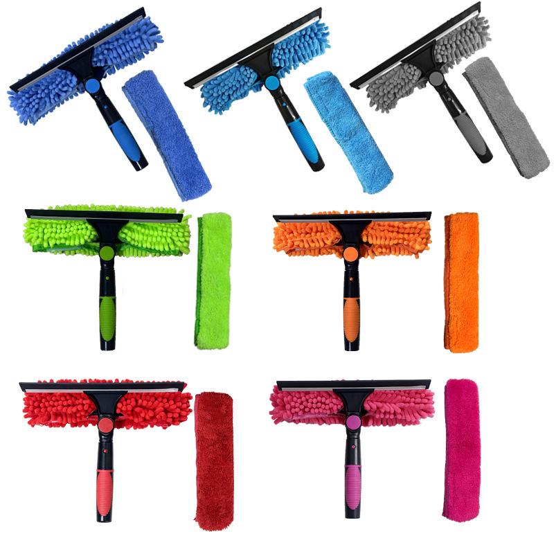 2-in-1 Double-sided High-rise Window Cleaning Squeegee and Wiper