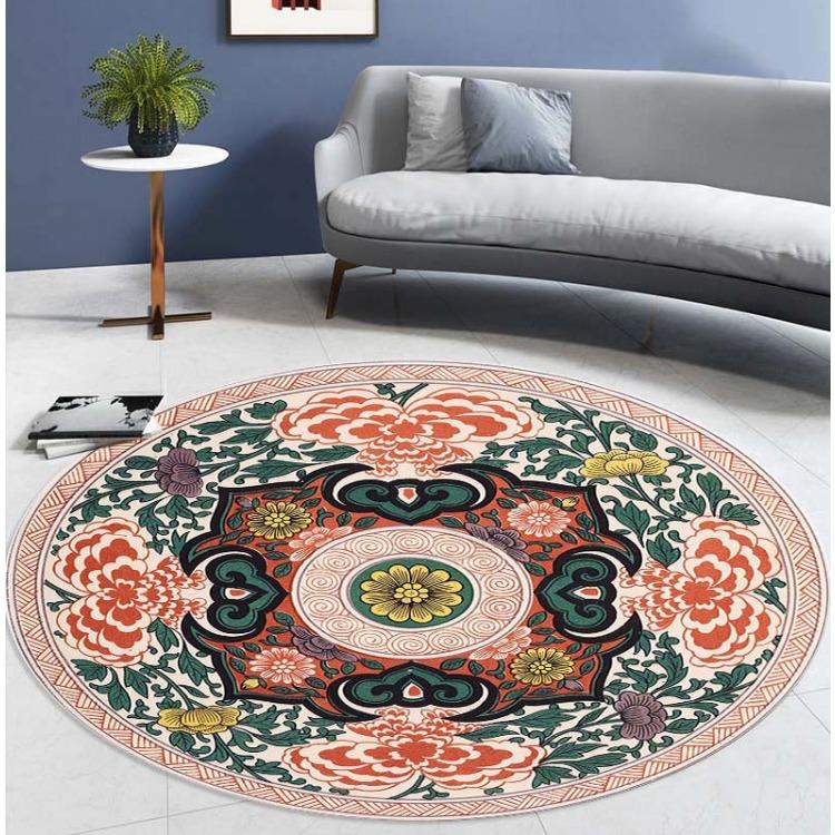 Bohemian Round Carpets for Home Living Room Decoration Bedroom Decor Carpet Sofa Area Rug Non-slip Mats