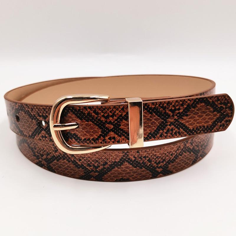 Small Snake Pattern Series Women's Belt Simple and Versatile Jeans Decorative Belt