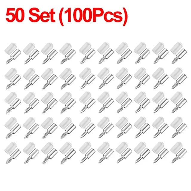 60pcs Self-Tapping Screws Cabinet Laminate Shelf Support Pegs with Non-Slip Sleeve Shelves Kitchen Glass Furniture Closet Shelf Pins