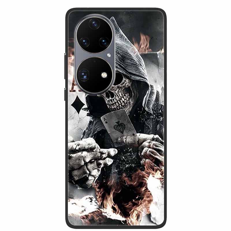 Para Huawei P50 Pro Funda P50E Resistente a Golpes Suave Silicona Funda de Teléfono Para Huawei P50Pro Cubierta Trasera P 50 Lujo Protectora TPU Coque