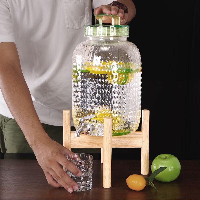 Glass Beverage Dispenser with Spigot