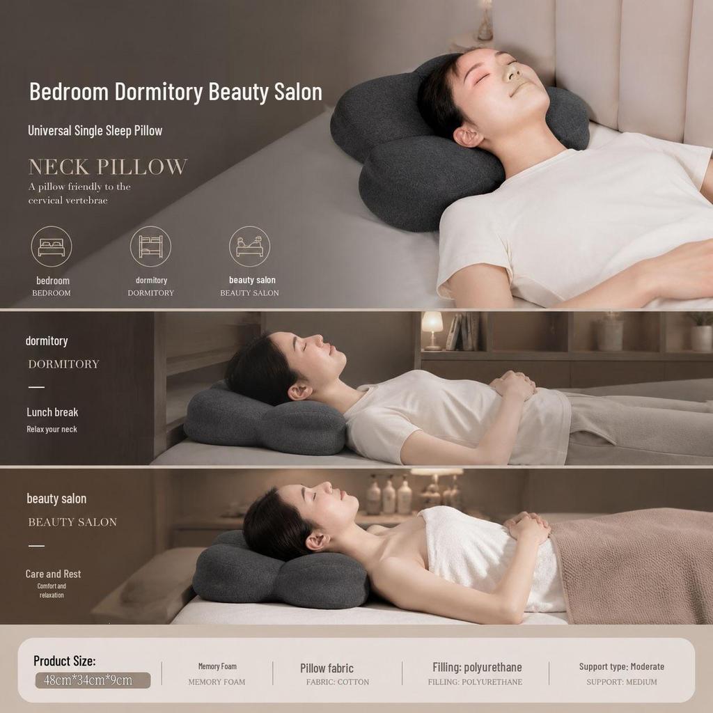 Ergonomic Memory Foam Cervical Pillow for Neck Support and Sleep Comfort