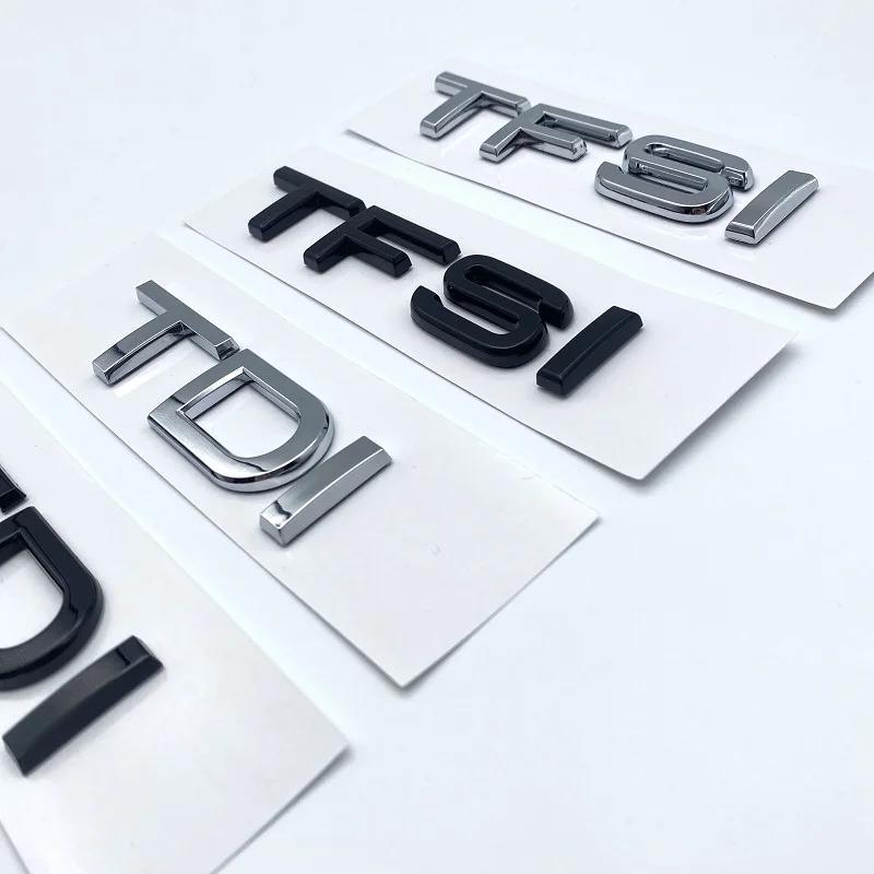 NEW Glossy Black ABS TDI TFSI Car Rear Emblem Sticker for hot A1 A3 A4 A5 A6 A6L A7 A8 S3 S6 Q3 Q5 Q7 TT S RS