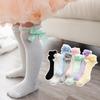 Newborn Baby Girls Socks for Kids Toddlers Girls Big Bow Knot Knee High Long Soft Cotton Summer Children Mesh Socks