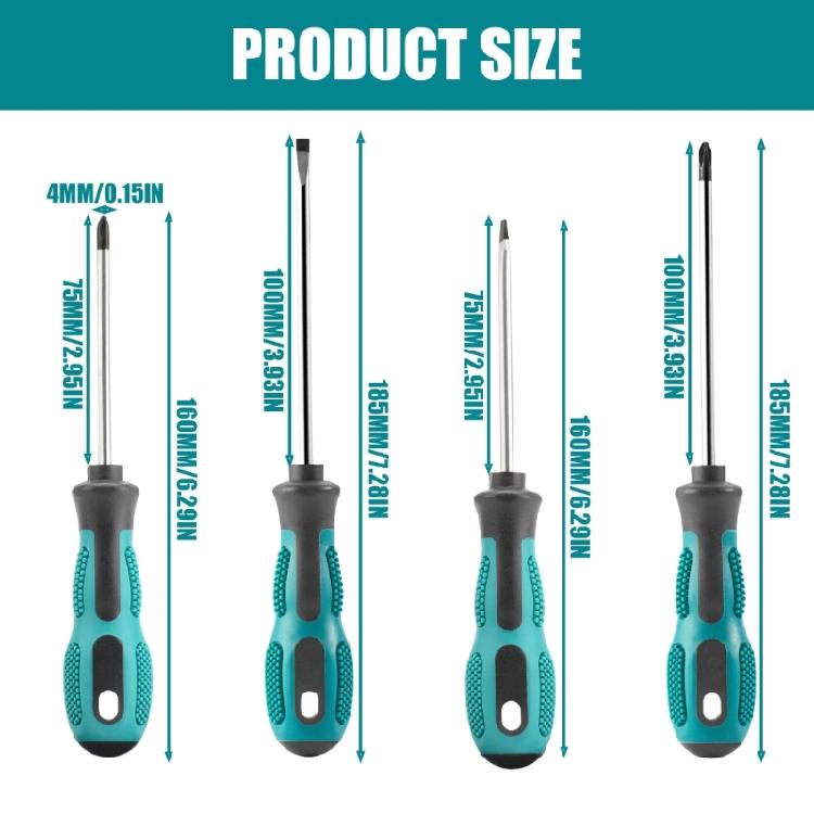 Crosses/Straight Type Screw Driver Hand Tool Multipurpose Handle Screwdriver Set with Magnetic Insulated Security Repair