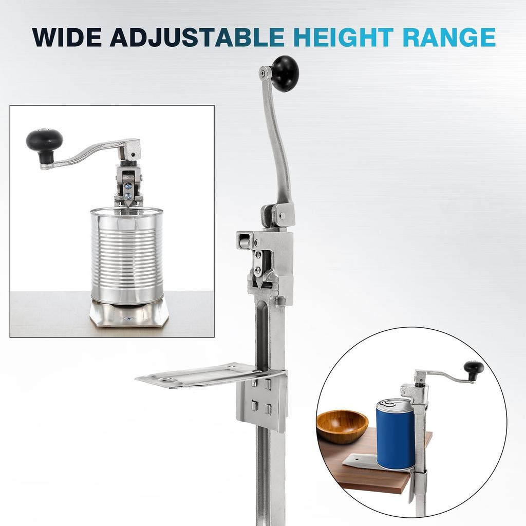 Can Open Tool Can Opener Desktop Mounted Small Heavy Duty with Screw in Base Iron and Steel Can Open Tool for Kitchen Canteen