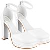 Shoetopia Girls Zepto White Heeled Sandal - 5 Uk (Girls-Zepto-White)
