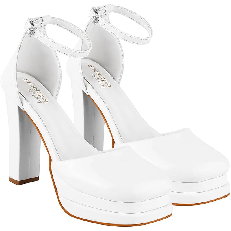 Shoetopia Girls Zepto White Heeled Sandal - 5 Uk (Girls-Zepto-White)