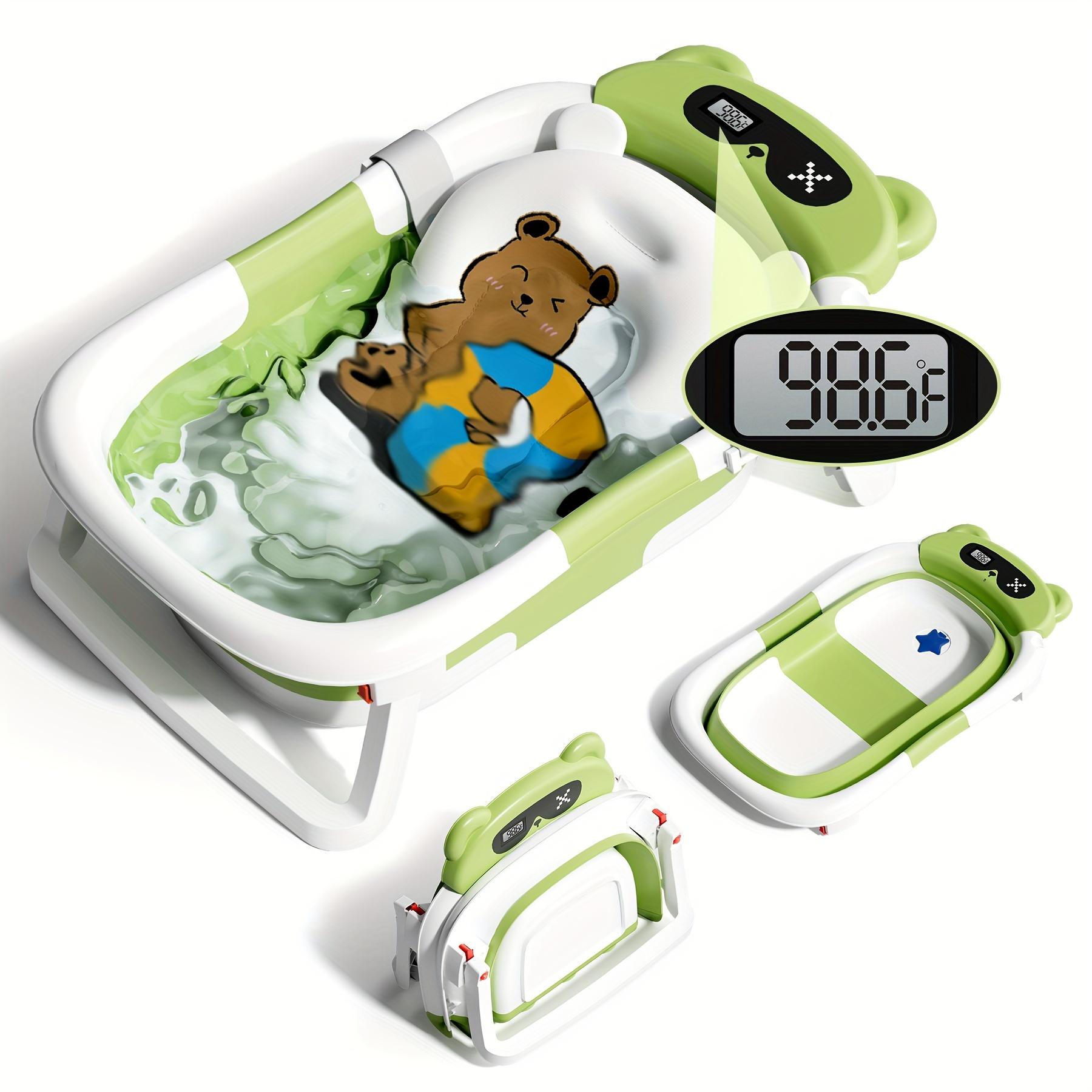 

Складная ванна, складная ванна с мягкой подушкой и термометром, переносная дорожная ванна, прочная ванна с нескользящими ножками 43.5*11*63.5cm зелёный