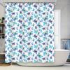 Watercolor Blue Butterflies Shower Curtain For Bathroom Decor White Fabric Shower Curtains With Rings For Bathtub Or Showers In