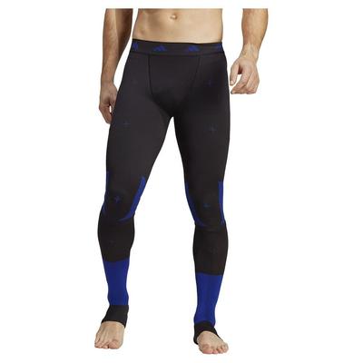 Adidas Techfit Recharge Sports Tights, Men's, Black/Lucid Blue (IB6075), Size XS