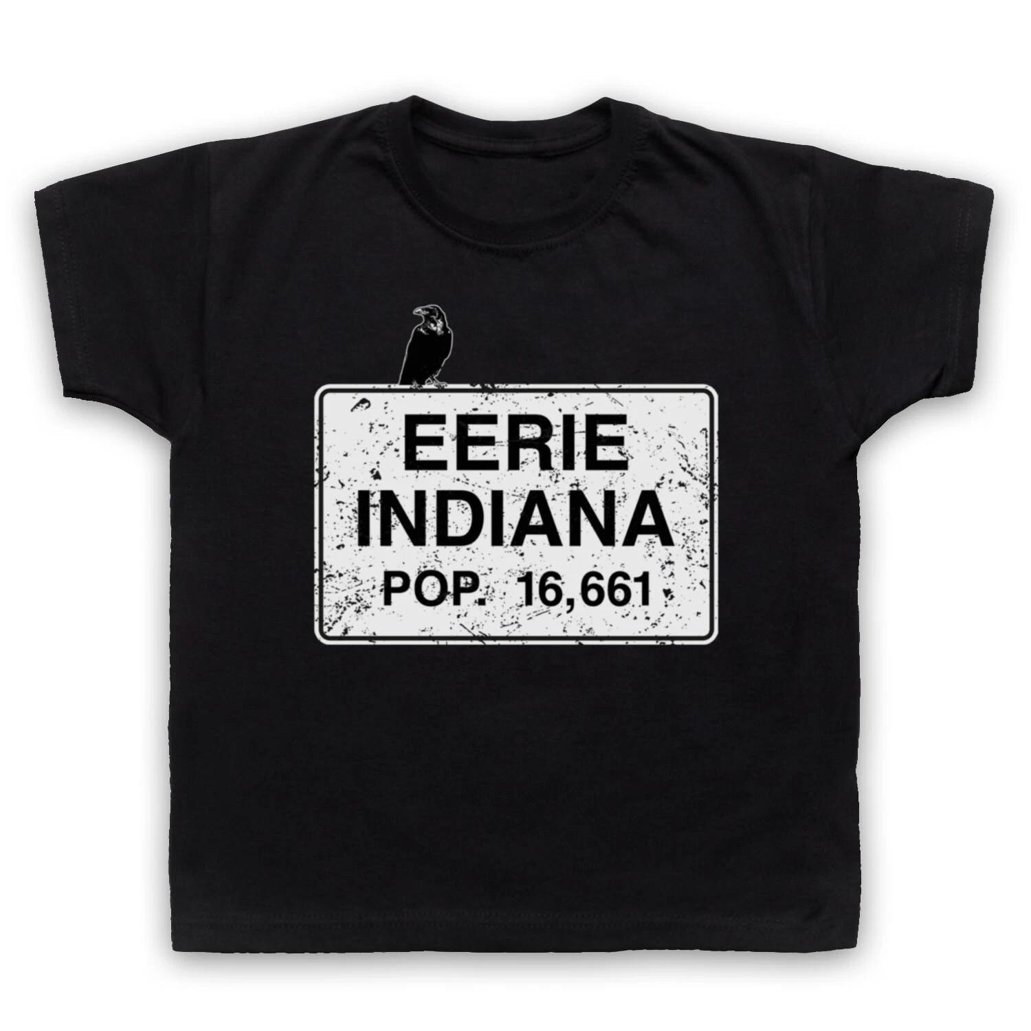 EERIE INDIANA WELCOME SIGN 90 S SCI FI HORROR KIDS TV KIDS CHILDS T-shirt 100