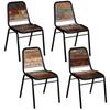 Day and Night - Day and Night Dining Chairs 4 Units Solid Recycled Wood