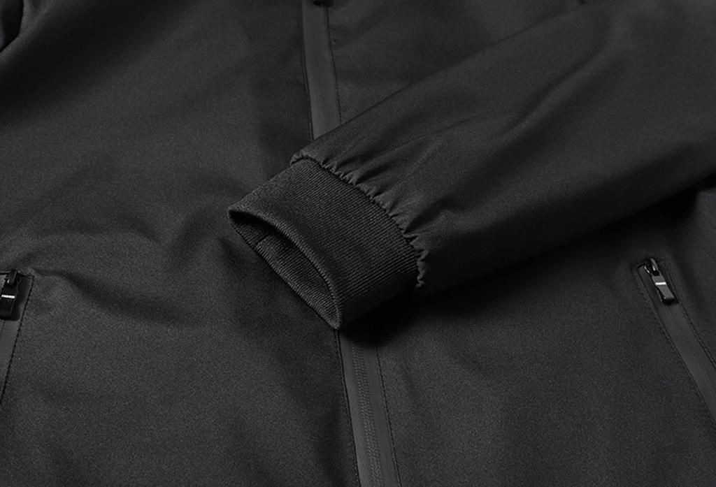 EASTEMPO Loose Solid Plus Size Men's Jacket, Autumn, Casual, Business, Stylish, Fit, Lightweight, Color, (L, Black)