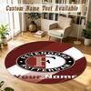 Round Rug Custom NameFeyenoord Pattern Non Slip Carpet Home Floor Decor