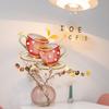 Tj17502 Hand-Painted Coffee Cup Coffee Bean Bronzing Wall Sticker Decoration Children'S Room Bedroom Background Self-Adhesive Wall