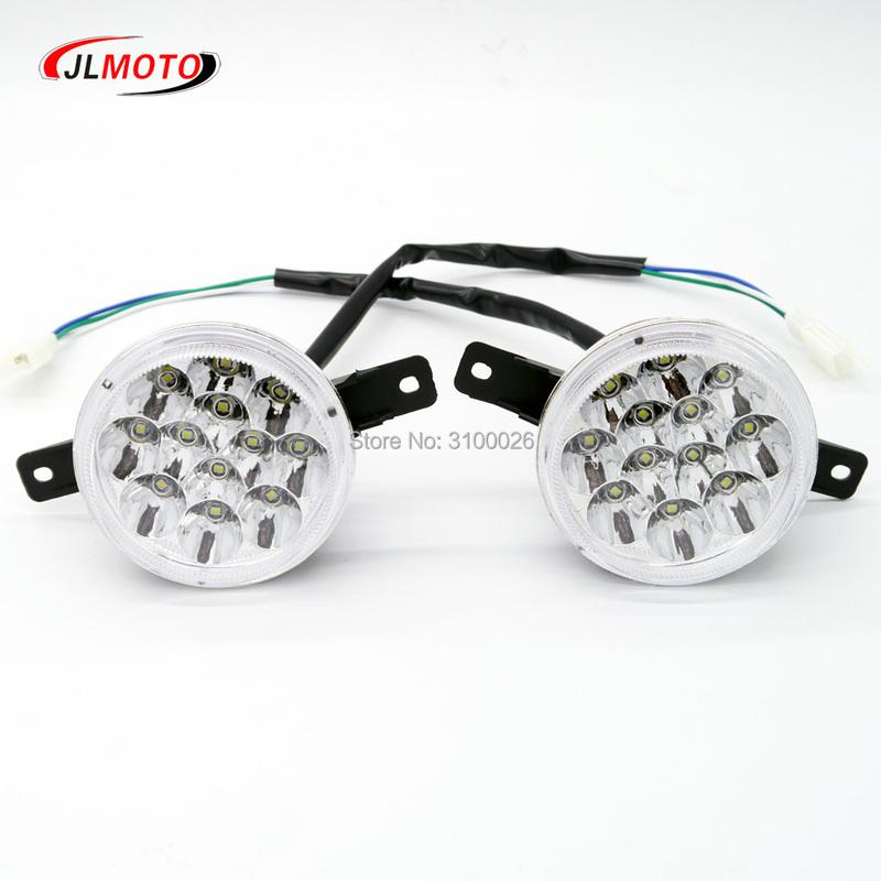 1Pair/2pcs 12V LED Front Light of Jinling 110cc 150cc 200cc ATV Quad Bike JLA-13T-2 JLA-13-10 ArmadA ATV150B Parts