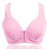 Women Front Button Bra Large Size Thin Brassiere Mother's Cotton Wireless Underwear Sleep Bra Anti-sagging Gathered Underwear