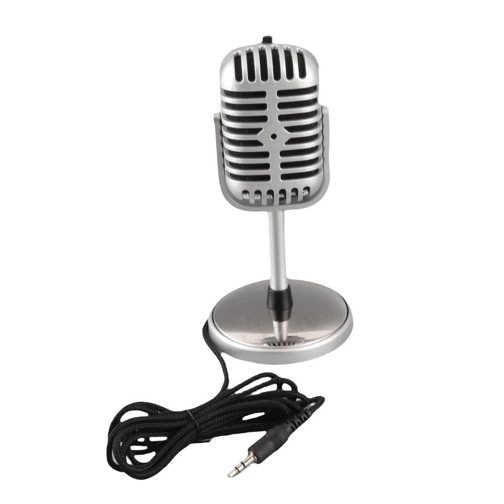 Classic Vintage Microphone Clear Sound Wired Microphone Retro Condenser Mic Karaoke
