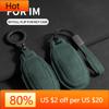 Interior Mouldings Leather Car Remote Key Case Cover for IM 2022 L7 2023 LS6 2023 LS7 Auto Key Fob Shell Suede Leather Keychain
