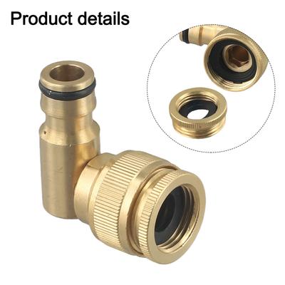 Nickel Plated 3/4 Brass Swivel Adapter for Garden Tap with 90 Degree Rotary Function To Allow Flexible Hose Orientation