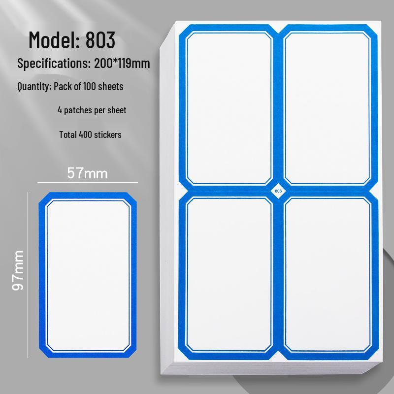Jumbo Self-Adhesive Rectangular Office Labels - Blank Memo Stickers