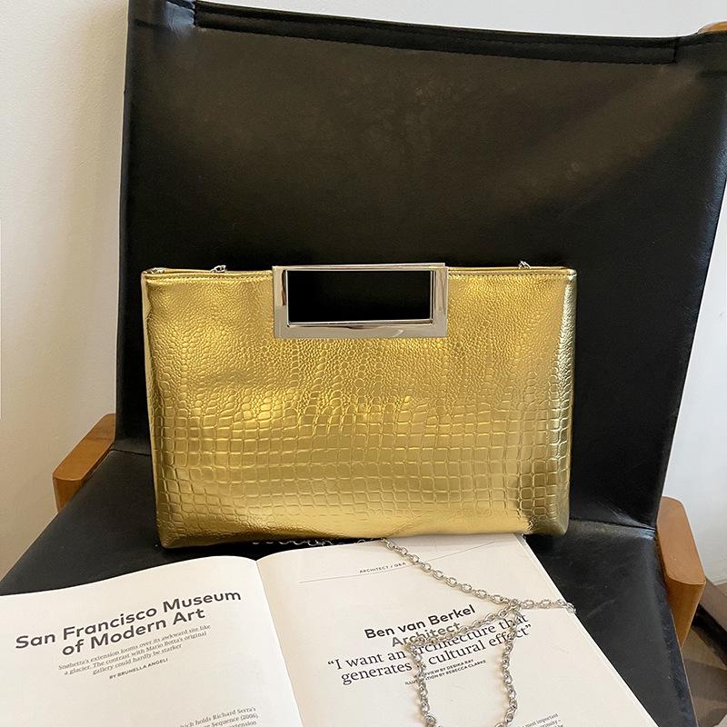 2025 Ladies Crocodile Pattern Crossbody Chain Evening Handbag: High-Quality European & American Fashion