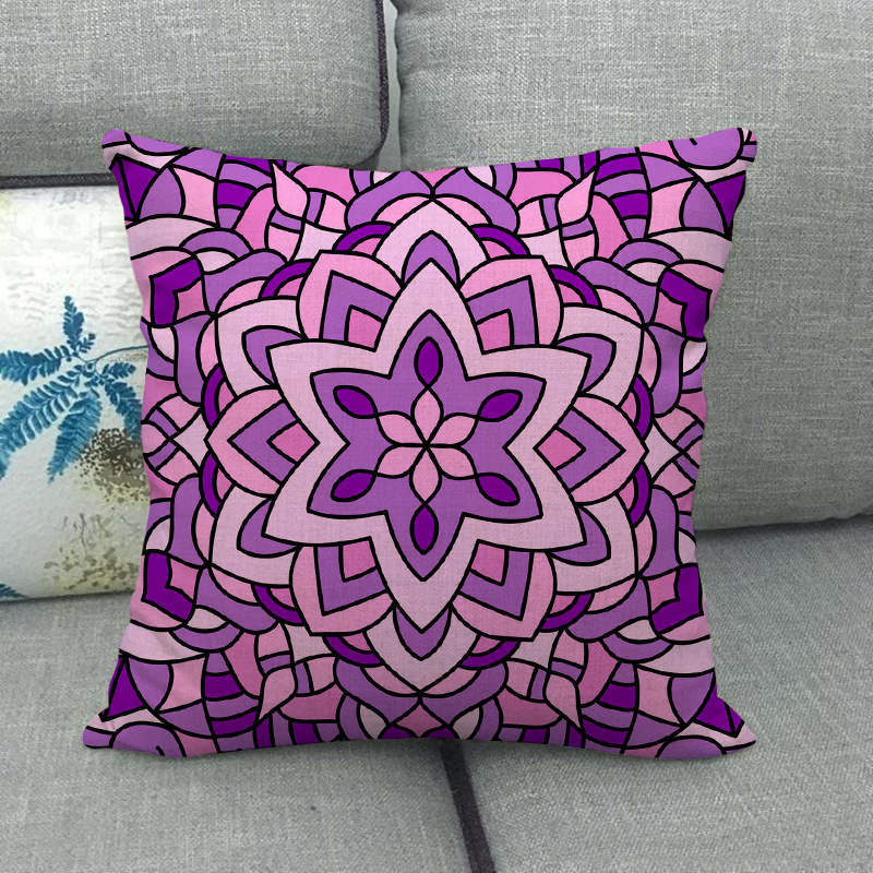 Nordic Bohemian Floral Pattern Digital Printing Short Plush Pillow Covers For Car Sofa Office Cushion Cover Home Goods