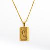 Tarot Card Series Necklace: Stainless Steel & 18K Titanium Steel Sweater Chain Retro Design
