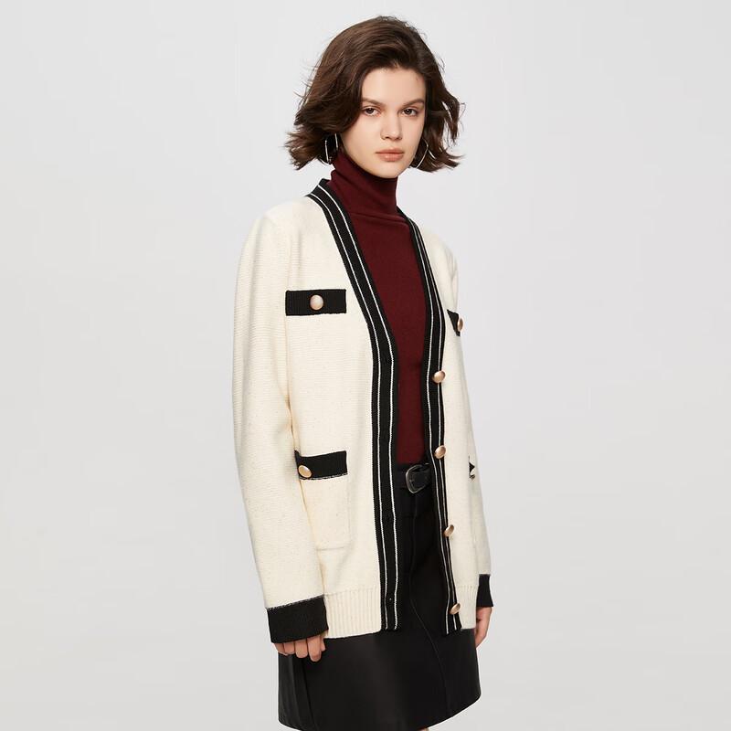 

Women s V-Neck Long-Sleeve Cardigan Sweater M