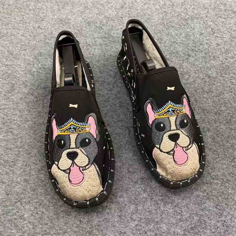 Order A Size Up Hand Embroidered Old Beijing Cloth Shoes Canvas Shoes Couple Casual Shoes