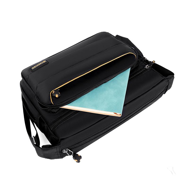 Minimalist Men's Shoulder Bag Large Capacity Durable Men's Crossbody Bag Waterproof Nylon Multi-Compartment Casual Men's Bag