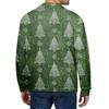 Men's Casual Christmas Print Button Long Sleeve Shirt