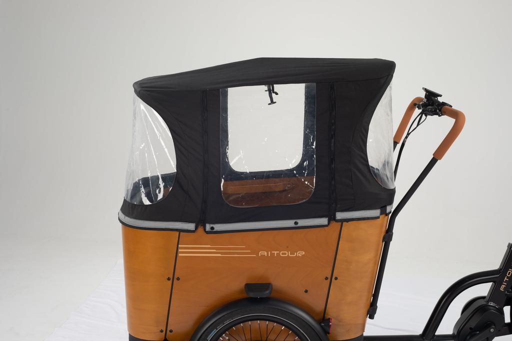 Family C 250W Mid-Drive Electric Cargo Bike for Kids, 4 Seats, 48V 13.4Ah Battery, 20"/26" Tires