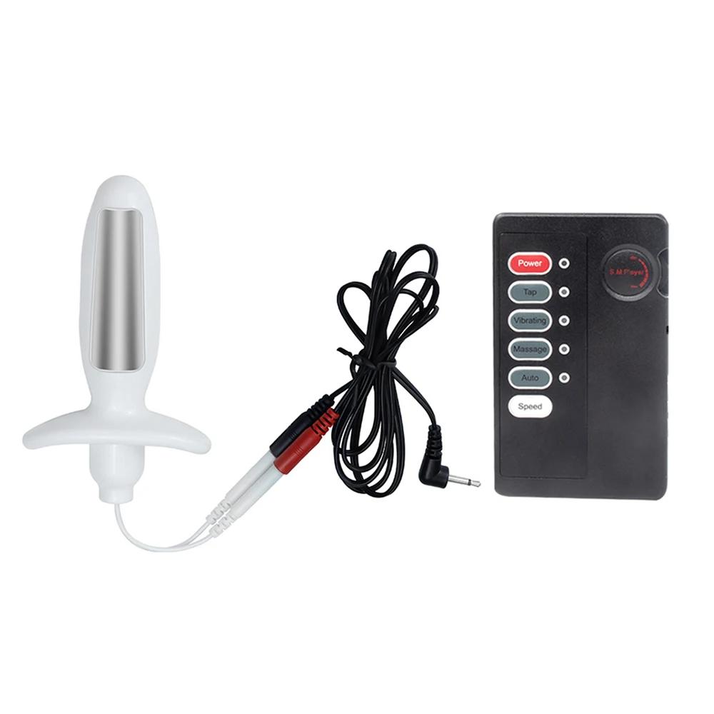 Electric Shock Anal Plug G-Spot Vaginal Massager Wireless Remote Control Sex Shop 12 Modes Masturbator Sex Toys for Men Women