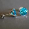 Fashion Colorful Zircon Earring Wedding Party Engagement for Women Jewelry Gift Push-back Geometric Earring  NEW