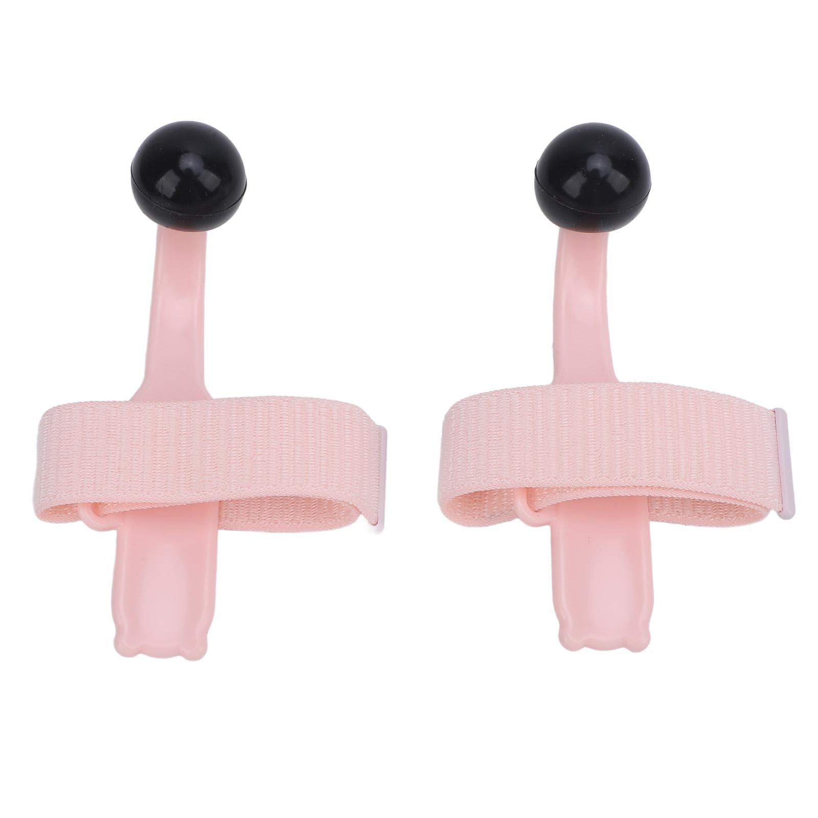 

1 Pair Piano Finger Trainer Strong Support Food Grade Rubber Finger Positioning Aid for Practice Rosy рожевий