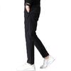 PLAYBOY Casual Pants for Men, Spring And Summer Trousers, Business Slim-Fit Trendy Elastic Long Pants, Black, Size 29