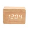 Digital Display Wooden Alarm Clock Temperature Sensor LED Alarm Clock  Men/Women