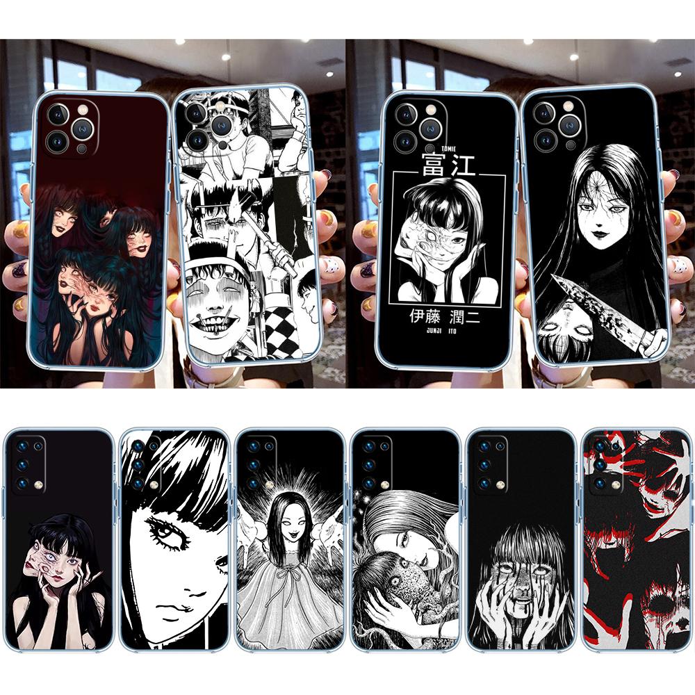 NH35 Junji Ito Tomie Transparent Phone Case for Motorola Moto Edge 20 30 40 50 S30 Fusion Ultra Pro Neo Lite + G200 G23