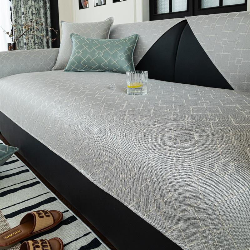 Light Luxury Ice Silk Sofa Cushion Summer Summer Ice Cushion Modern Simple High-End Breathable Non-Slip Mat Sofa Cover